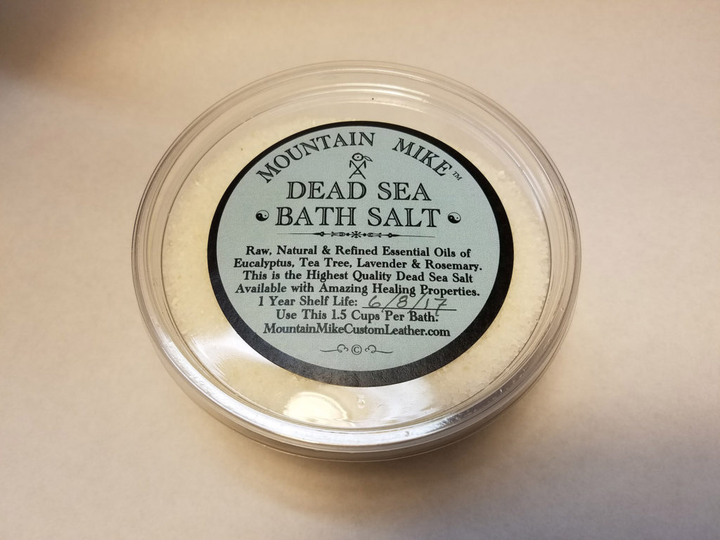 Original “Dead Sea” Bath Salts Mountain Mike Custom Leather