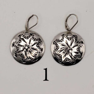 Sterling Silver Concho Earrings